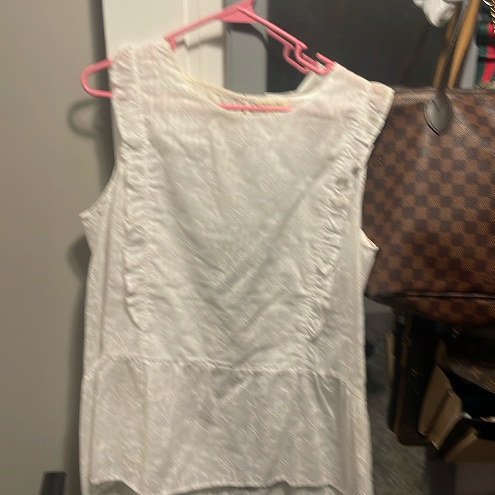 White cotton summer shirt size large